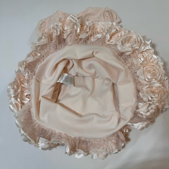 Nanette Baby Girl Dress Blush Champagne Pink Flowers 18M - Picture 3 of 9